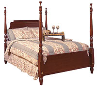 solid cherry furniture scroll bed