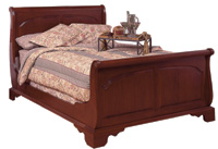 solid cherry sleigh bed