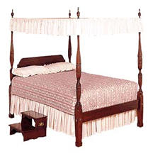 solid cherry rice carved bed