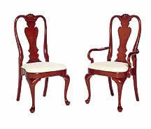 Queen anne cherry dining on sale room chairs