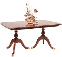solid cherry double pedestal table