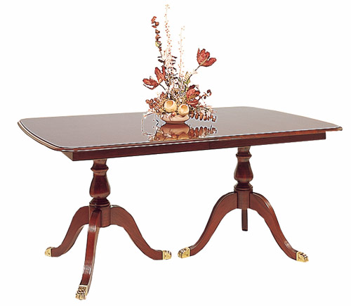 Cherry Double Pedestal Dining Table Made in the America